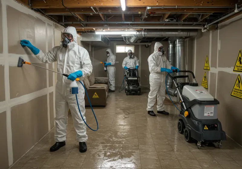 Basement Moisture Removal and Structural Drying process in Plain City, UT